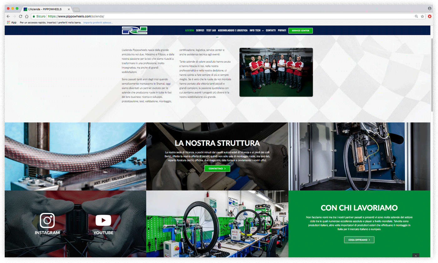 Creazione Sito Web per Pippowheels - pagina Chi Siamo - Neroavorio Padova