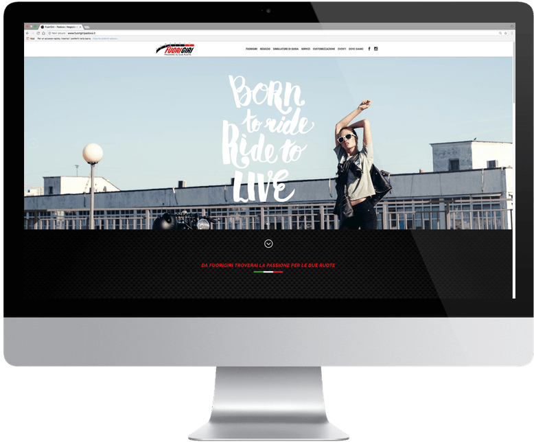 Sviluppo Sito web per Fuorigiri negozio per motociclismo - Neroavorio Padova
