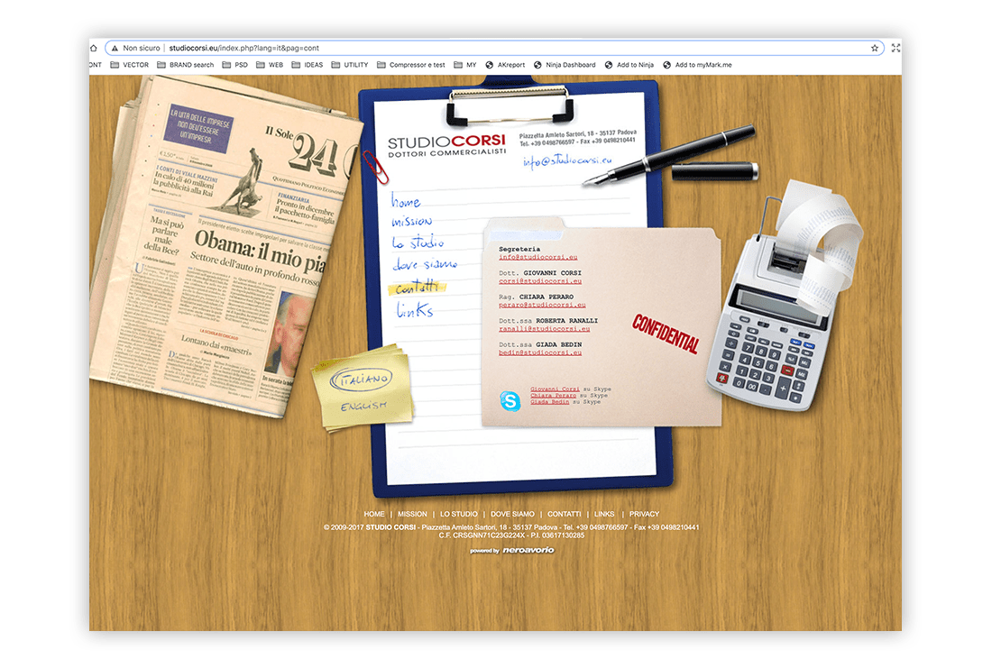 Restyling del sito web Studio Corsi - Neroavorio (Padova)ito web Studio Corsi - Neroavorio (Padova)