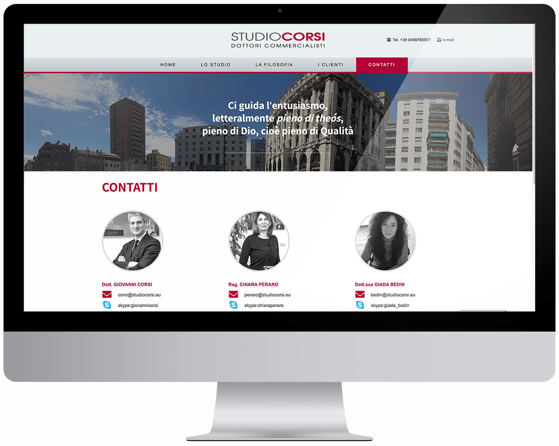 Restyling del sito web Studio Corsi - Neroavorio (Padova)