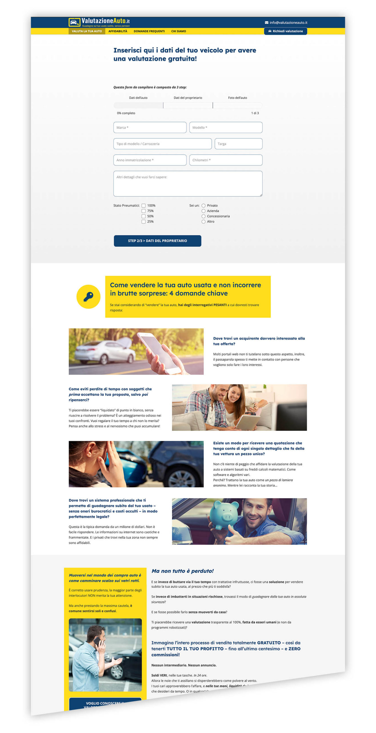 Realizzazione del sito web ValutazioneAuto.it - Neroavorio (Padova)